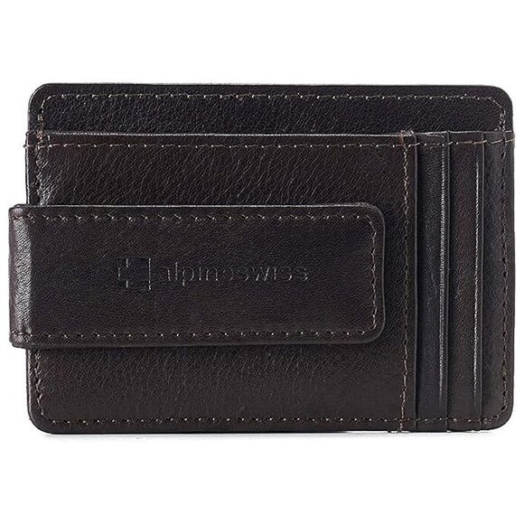 Other - Alpine Swiss Harper Mens RFID Slim Money Clip Front Pocket , Brown
